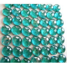 wholesale colored round flat glass marbles for home decoration